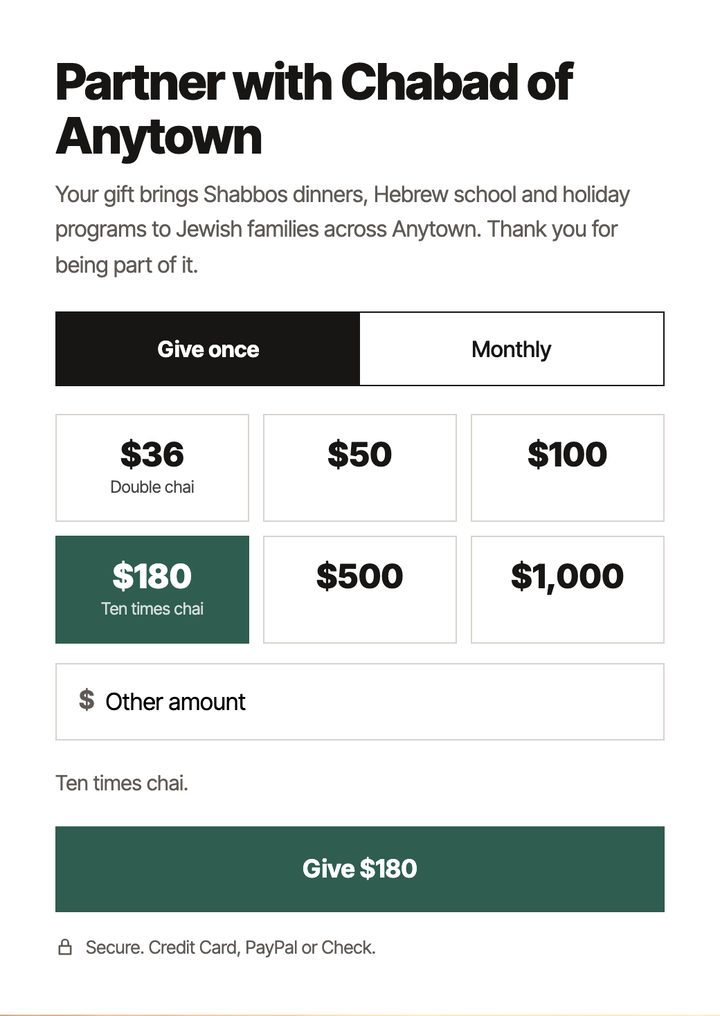 The GiveKit panel in green.