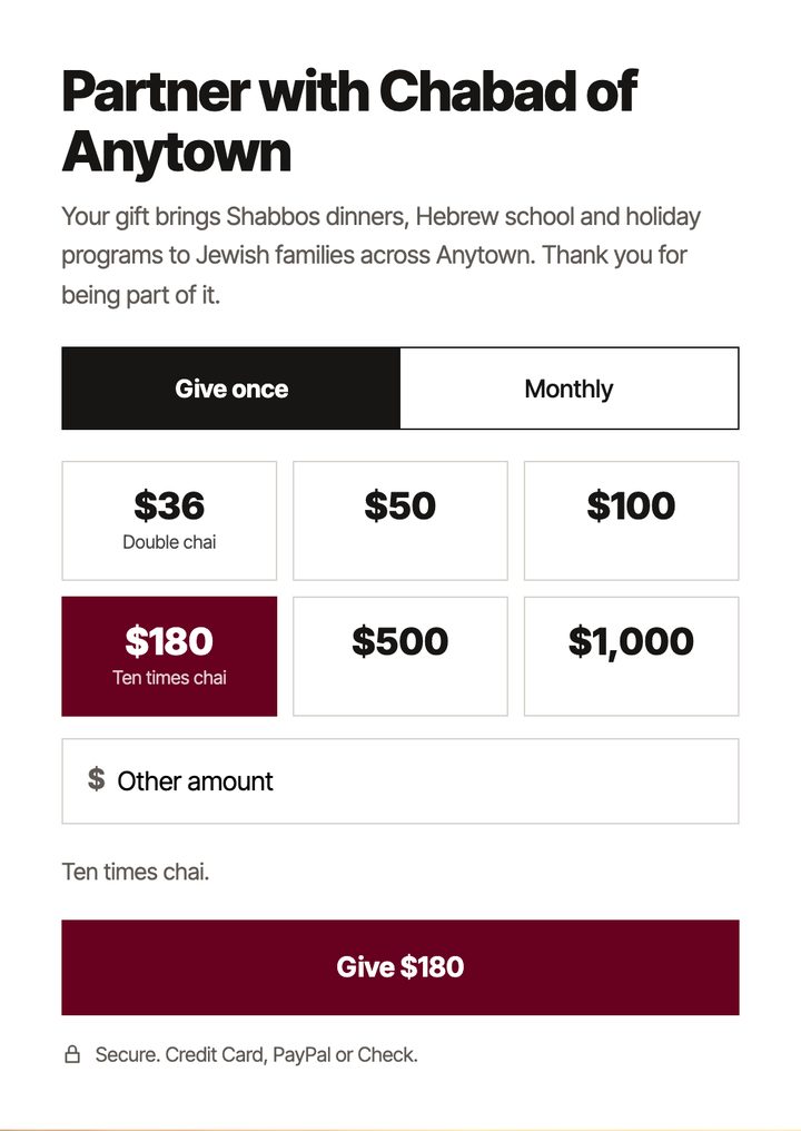 The GiveKit panel in maroon.